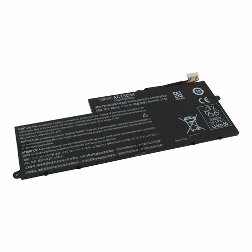 аккумуляторная батарея для ноутбука acer aspire e3 112 ac13c34 11 4v 2200mah oem Аккумуляторная батарея (аккумулятор) AC13C34 для ноутбука Acer Aspire E3-112 (AC13C34) 11.4V 2200mAh