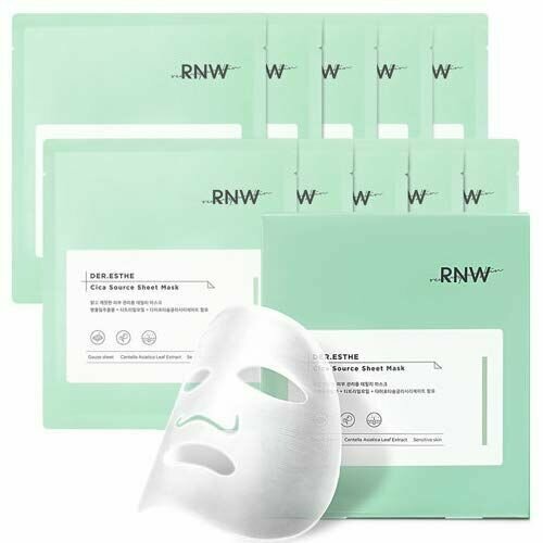 RNW Набор тканевых масок для лица Der Esthe Cica Source Sheet Mask 10 шт 4390₽