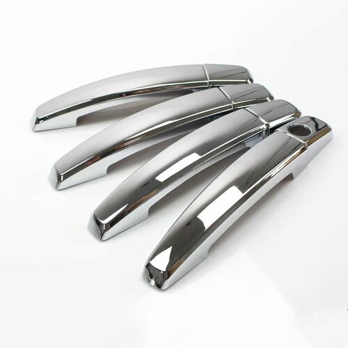 Накладка на дверную ручку автомобиля, хромированная, углеродное волокно, для Chevrolet Cruze 2008-2013 Captiva 2006-2013, Camaro 2010-2015, Spark 2009-2011, silver