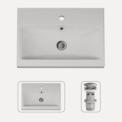 Изображение товара Раковина для ванной AM.PM, встраиваемая, белое глянцевое покрытие, 60x42см