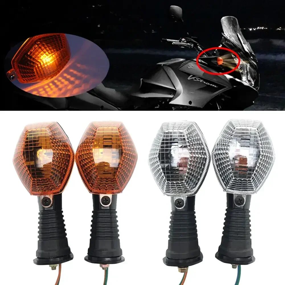 Pair Turn Signal Indicator Lenses For Suzuki GSX650F, GSF Bandit 650/1200/1250