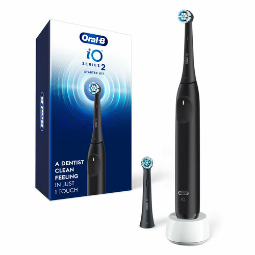 Электрическая зубная щетка OralB-iO2 черная 2 насадки 7990₽