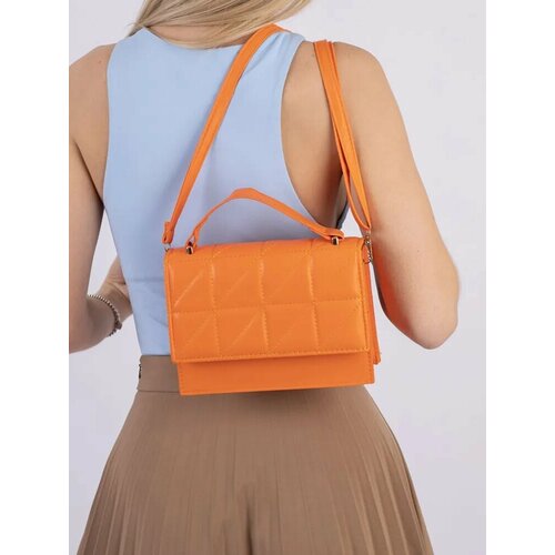 Сумка кросс-боди Akuna, фактура гладкая, стеганая, оранжевый