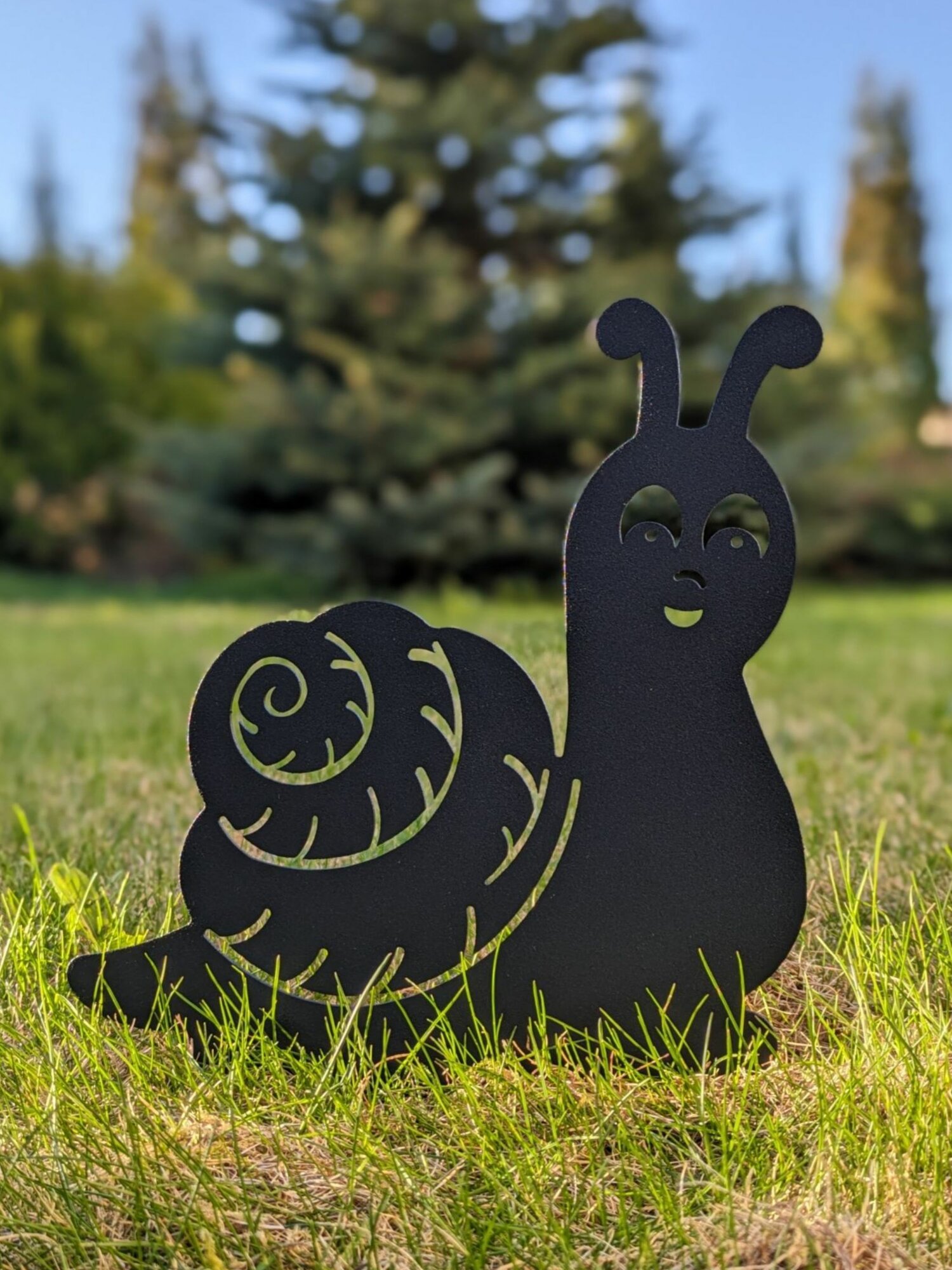 Садовая фигура Улитка, садовый декор для Вашего дома, металл — фото 1