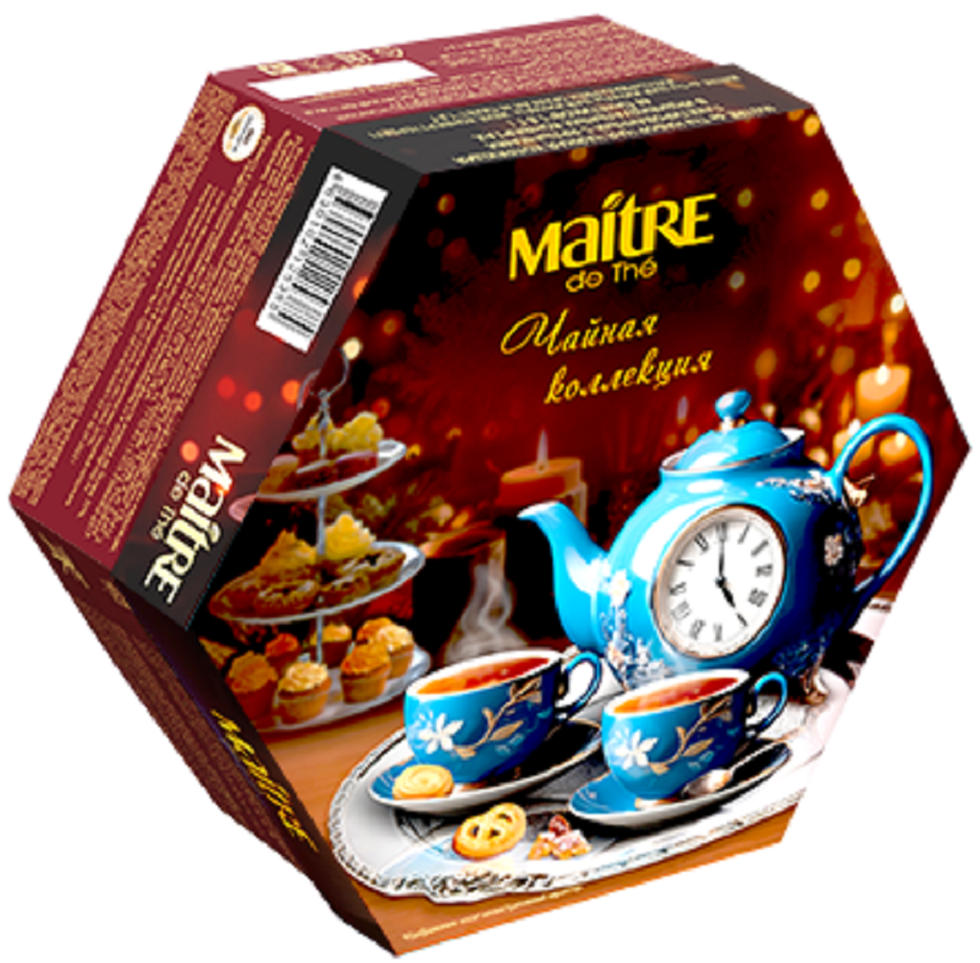 MAITRE de The "новогодний чайник", 86.4 г, 48 шт подарочная упаковка мэтр