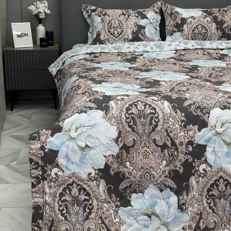 KAZANOV.A. Комплект с одеялом KAZANOV.A Nano Cotton Air Беатрис (трюфель молоко), евро