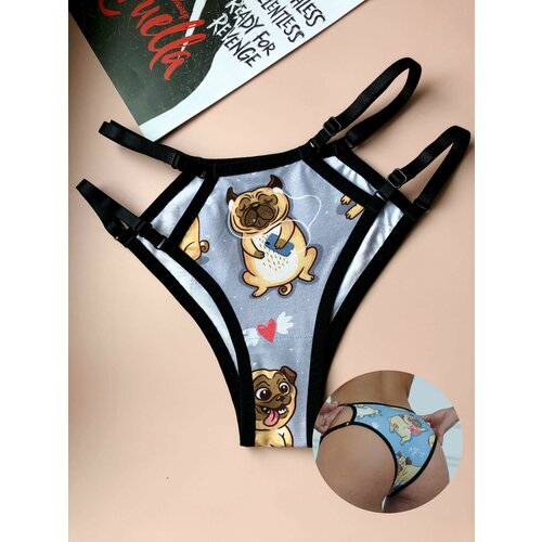 фото Трусы caramel underwear, размер xs-s, серый, бежевый