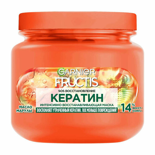 фото Garnier маска для секущихся и очень поврежденных волос fructis sos "восстановление" реанимирующая, 320 мл