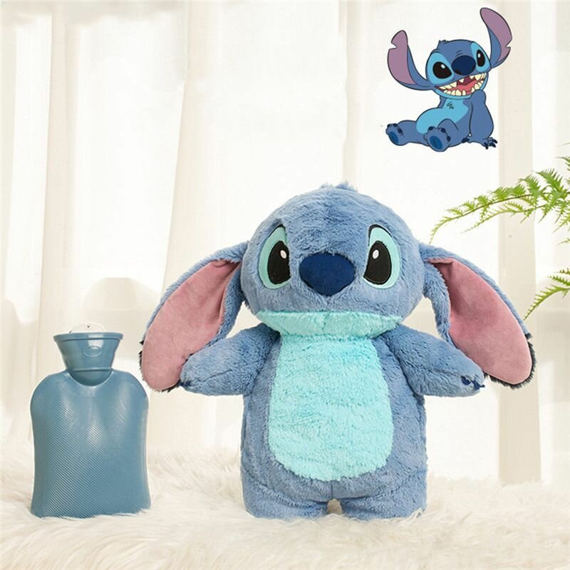 Грелка резиновая, 30СМ , Холодного, Горячего компресса, синяя, Дисней, Disney, Стич