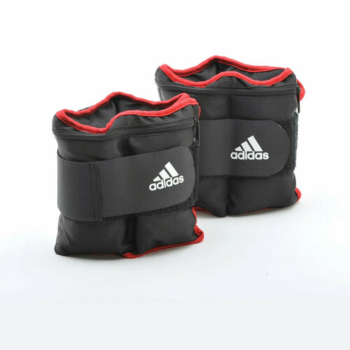 Утяжелители для рук и для ног с регулировкой веса Adidas черно-красные 2 шт по 1 кг 2514₽