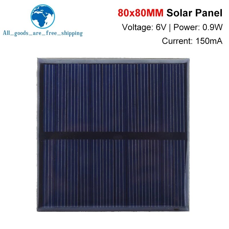 Солнечная панель TZT 6В 150мА 1PCS