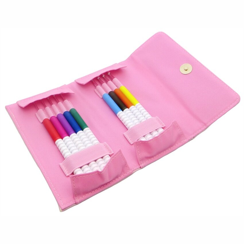 Набор крючков вязальных Рукоделие алюминиевых односторонних, 9 шт цветных