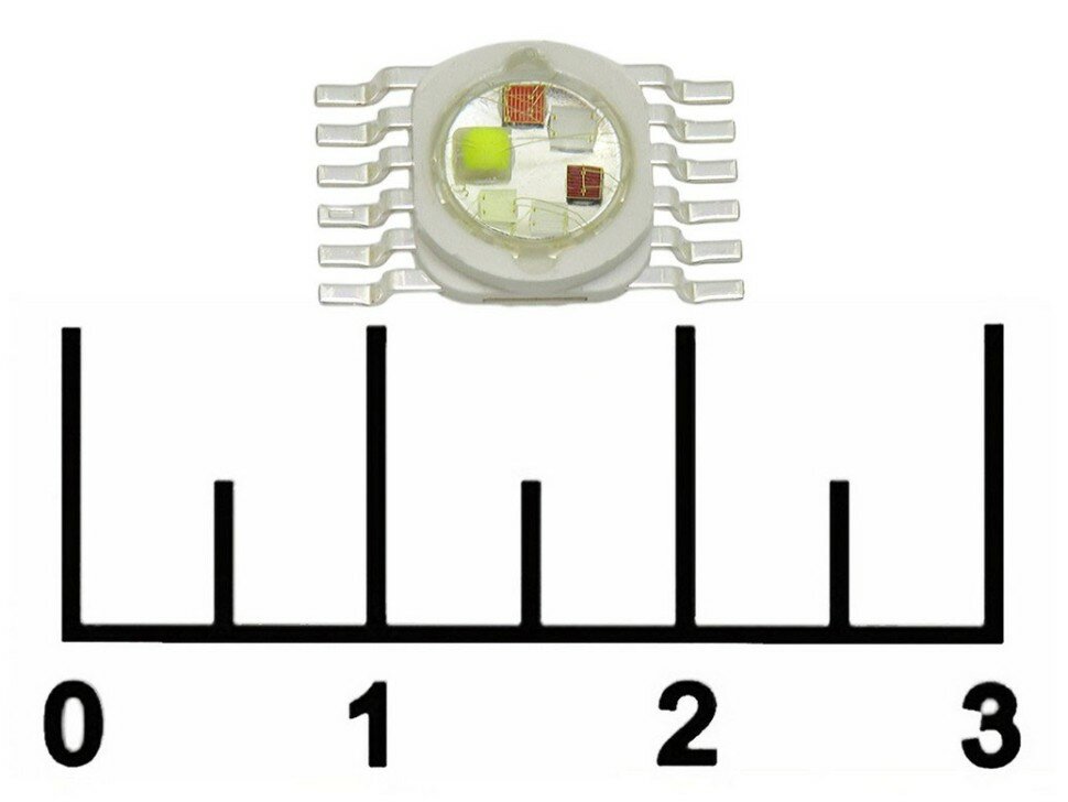 Светодиод LED 18W(6*3W) 3V 6*0.35A 12pin RGBWA