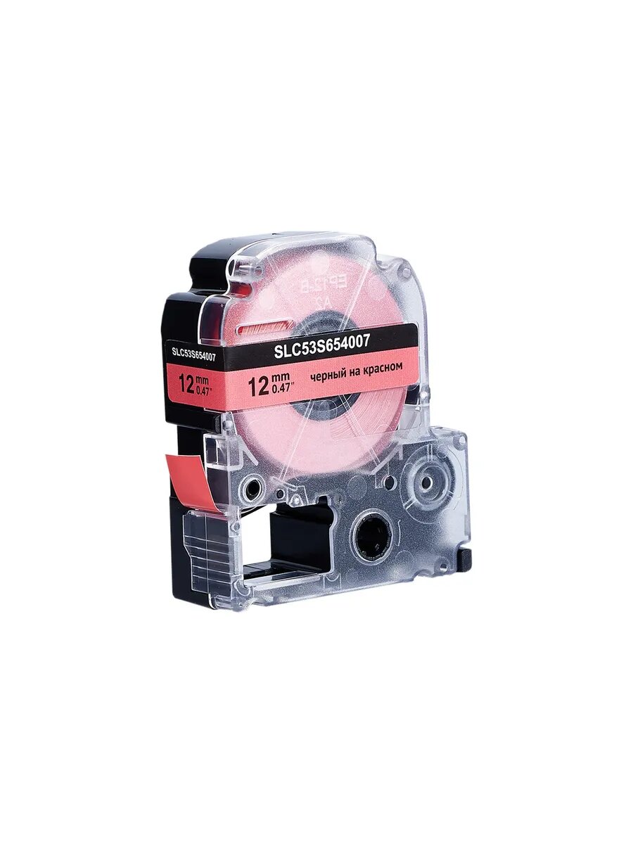 Картридж с лентой Epson LK4RBP принтеров LW-300/400/400VP/700 Pastel Black/Red 12mm/9m (C53S654007) - фото №3