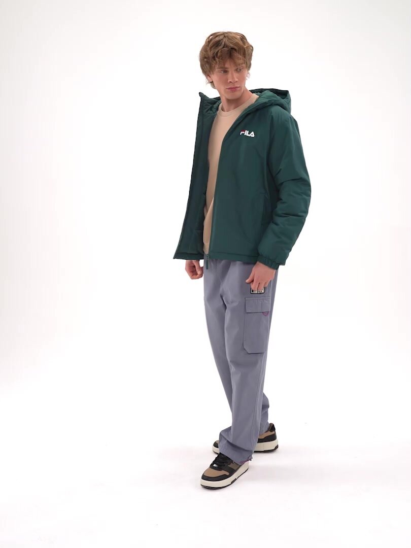 Куртка Fila Men's Essentials Basic Jacket, размер 52-54, темно-зеленый — фото 1