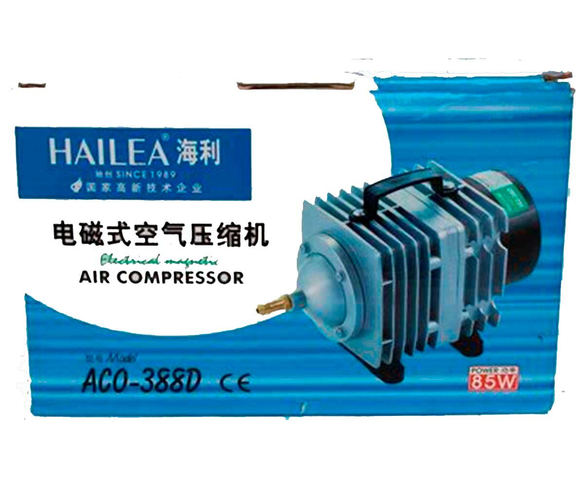 Компрессор для аквариума Hailea aco-388d до 2400-3900л поршневой 80л/мин