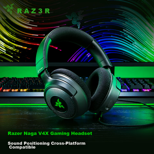Изображение товара Проводные наушники Razer Kraken V4 X Over-Ear Gaming Headset с микрофоном, цвет черный