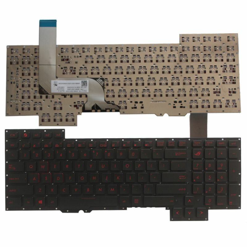 Клавиатура для ноутбука Asus G751 G751JM G751JT G751JY 0KNB0-E601RU00 ASM14C33SUJ442, американская клавиатура, английская клавиатура