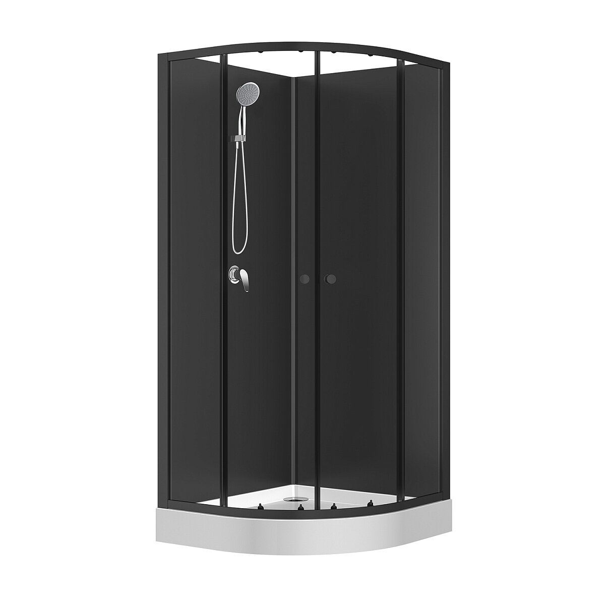 Душевая кабина Loranto neo 100х100 см cs-21800bp-100 чёрный прозрачное cs-21800bp-100