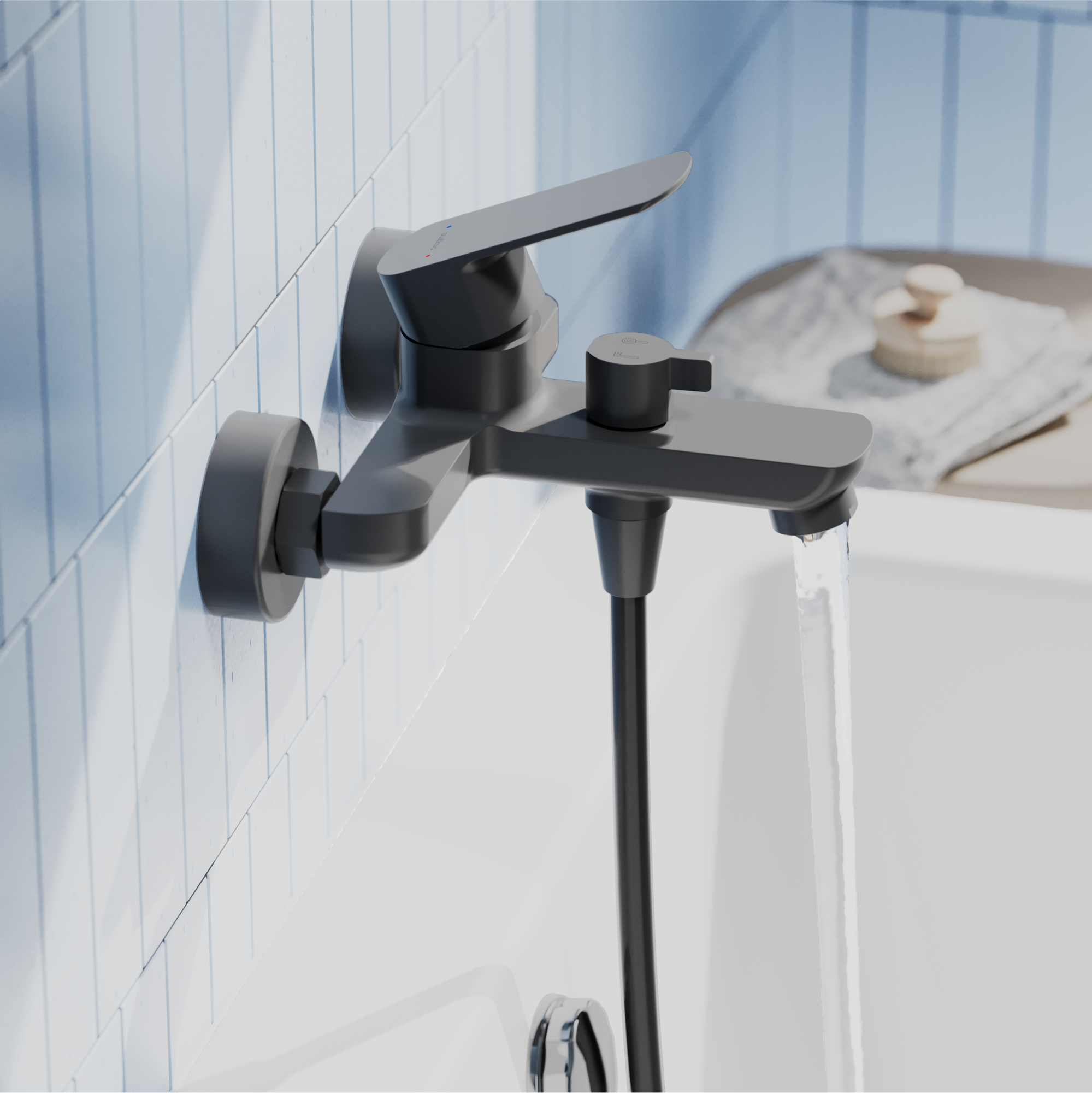 Смеситель для ванны Pragma Teiden, матовый черный, TDN3. BFBS.011 — фото 1