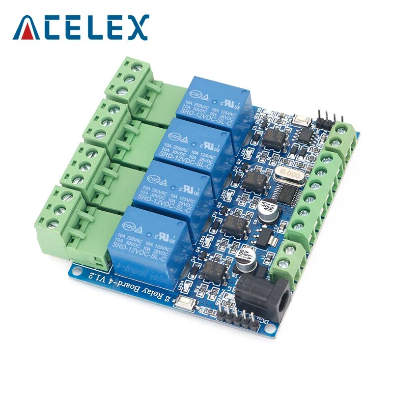 Четырехканальный релейный модуль Modbus RTU для самостоятельной сборки, 4-х дорожный вход, 485 TTL связи, 4-канальный модуль релейного входа