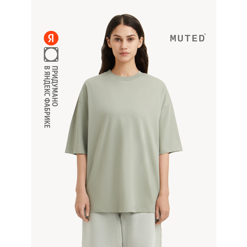 фото Футболка muted oversize, размер 2xl-3xl, серый