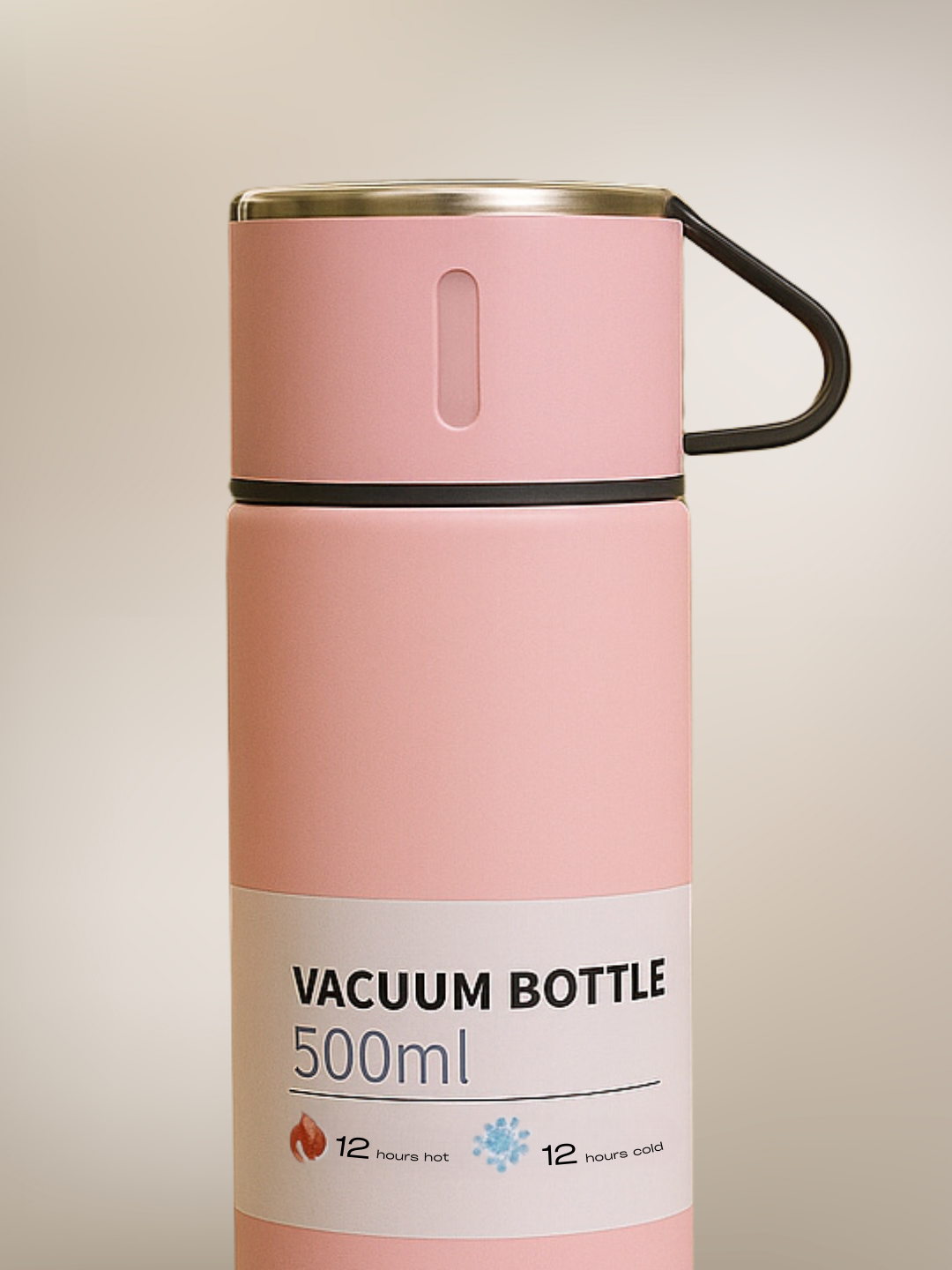 Термос-термокружка для напитков, набор с 3 чашками, 500 мл , подарочный — фото 1