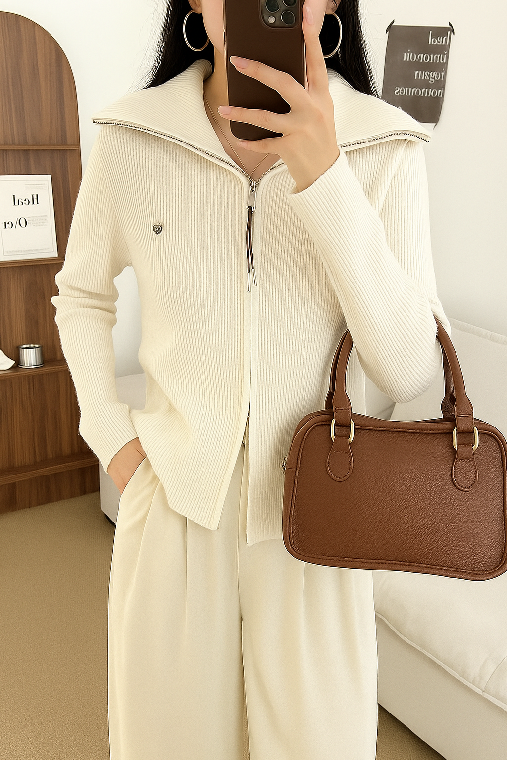 Свитер для кормящих мам  55см