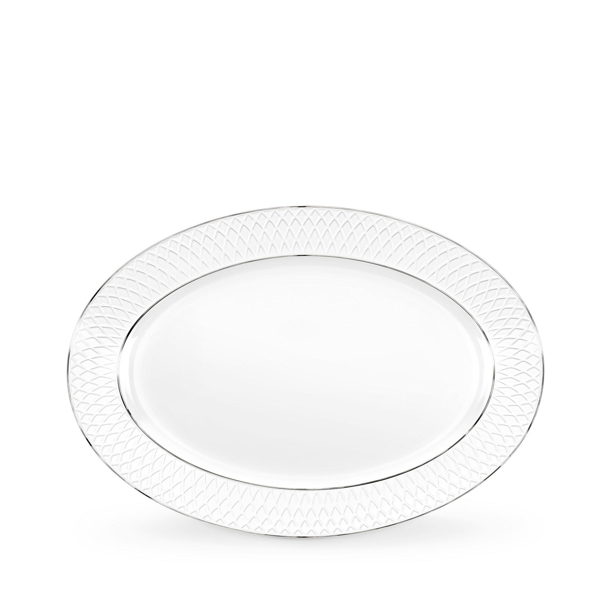 Блюдо овальное с платиновыми линиями 35x25 см WL‑880103117/A