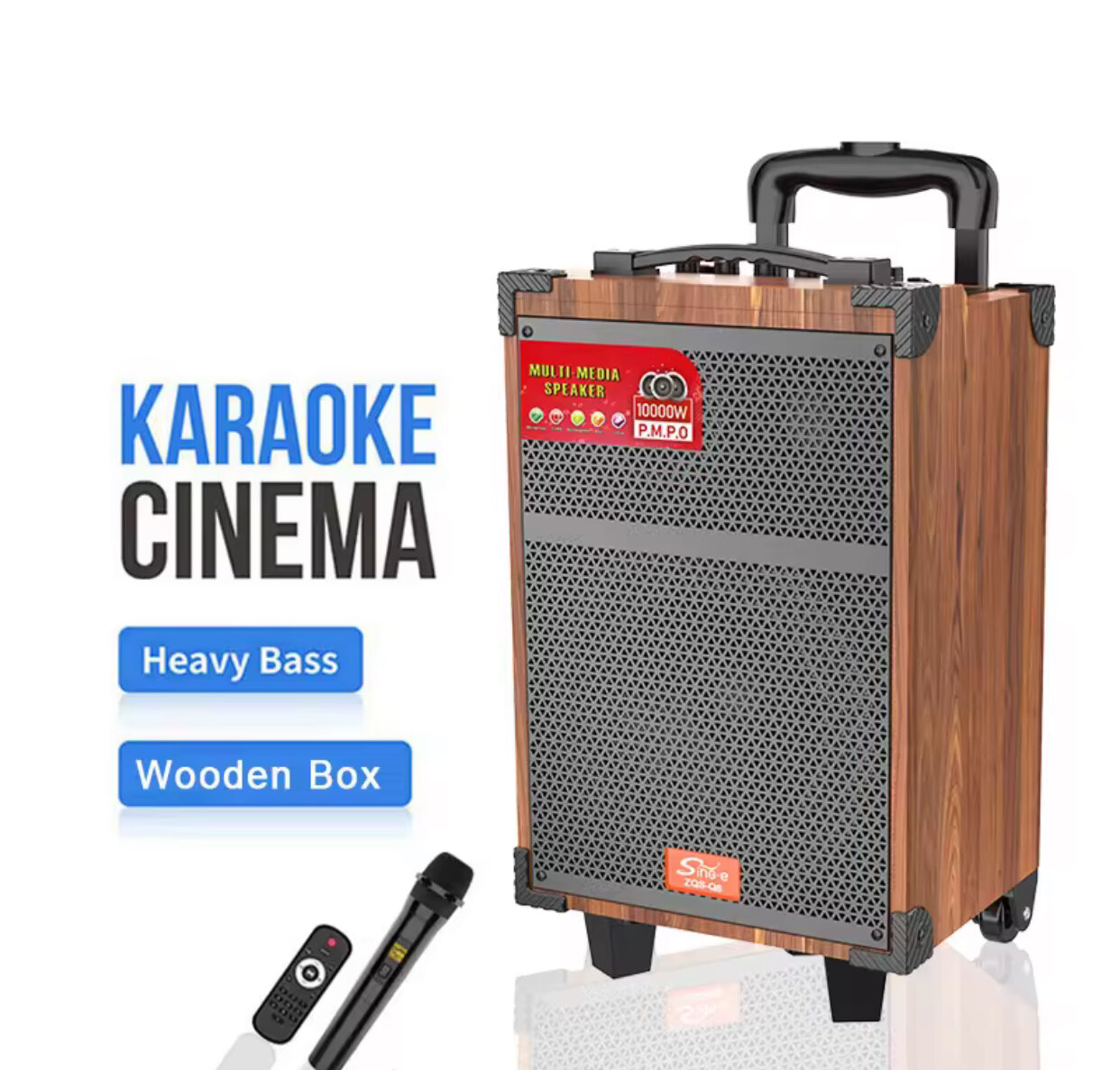 Sing-e, ZQS-Q8, мультимедиа акустическая система, SUPER BASS, 3000 мАч, Праздничное настроение всегда с вами!