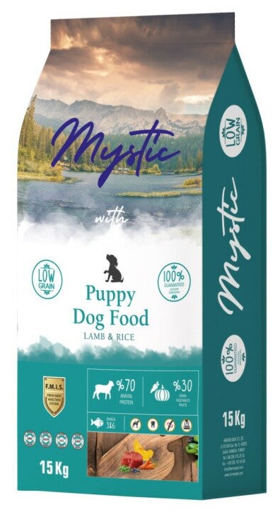 Mystic Puppy Dog Food Lamb & Rice сухой корм для щенков с ягненком и рисом - 15 кг