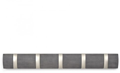 Вешалка настенная горизонтальная Umbra Flip 5 крючков, цвет белый - фото №15