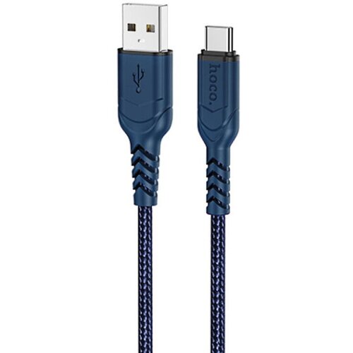 Кабель HOCO X59 USB-Type-C 3A Fast Charging 2 м, темно-синий кабель hoco x59 usb type c 3a fast charging 2 м темно синий