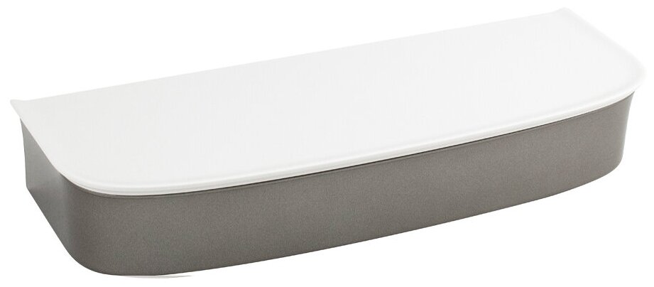 фото Полочка BRIMIX прямоугольная плоская, графит - белый вкладыш из высокопрочного пластика АБС премиум, антивандальная