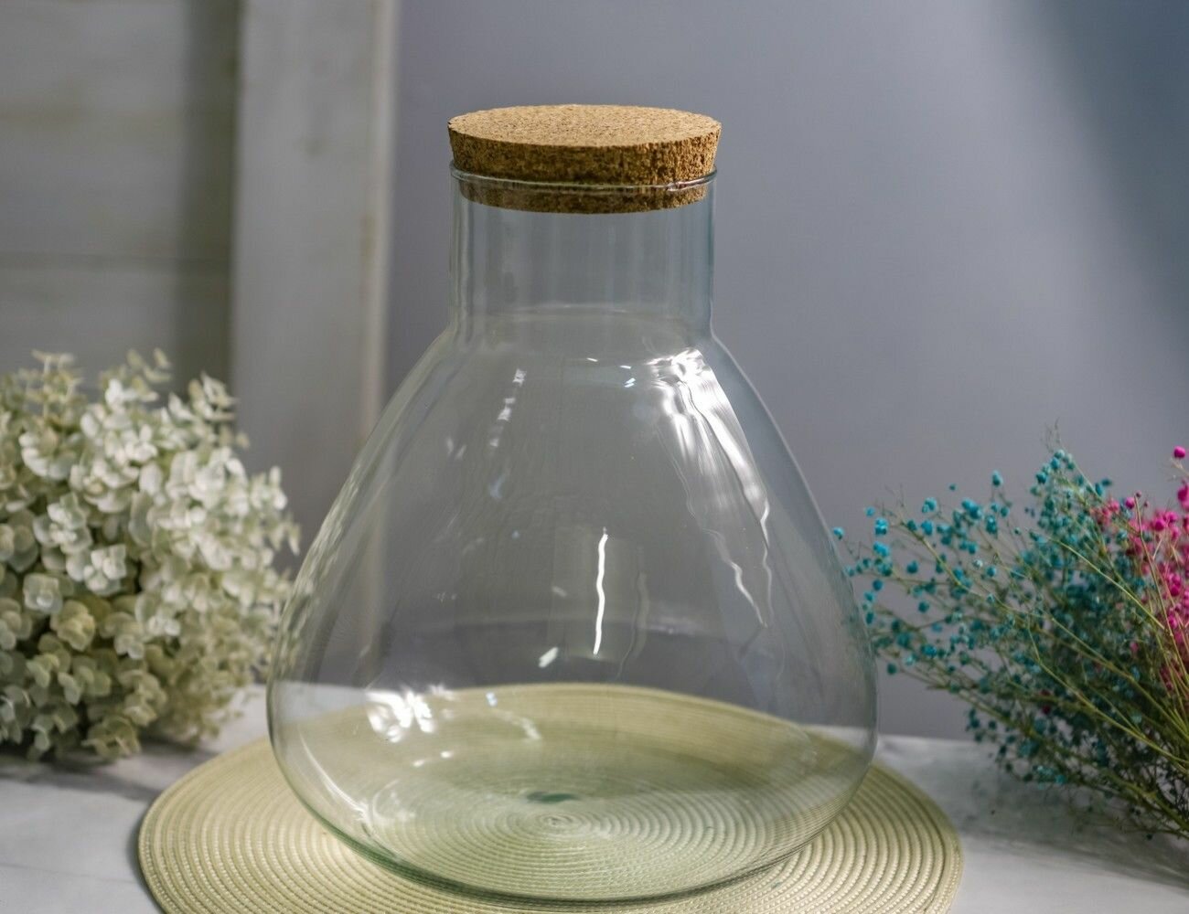 Декоративная бутыль, стекло, 32 см, Edelman