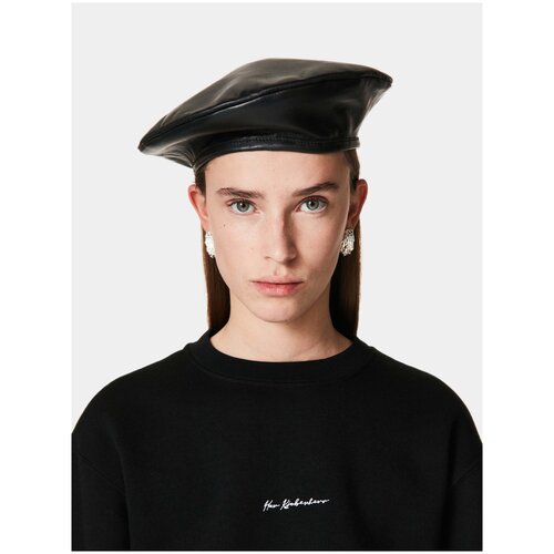 Берет Han Kjøbenhavn Leather Beret, черный, XS-S