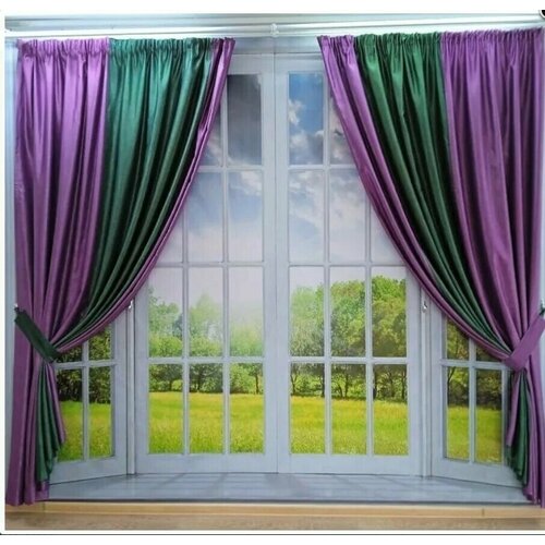 Комплект Штор Комбо мокрый шелк 