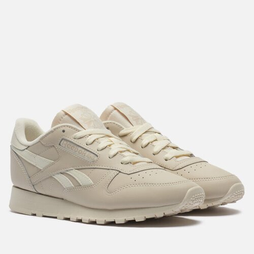 Кроссовки Reebok Classic Leather, натуральная кожа, размер 35.5, бежевый