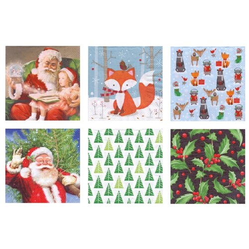 Love2art Салфетки бумажные ассорти SDP 0419-18 33 x 33 6 шт Приношу детям радость 64729249214 1164₽