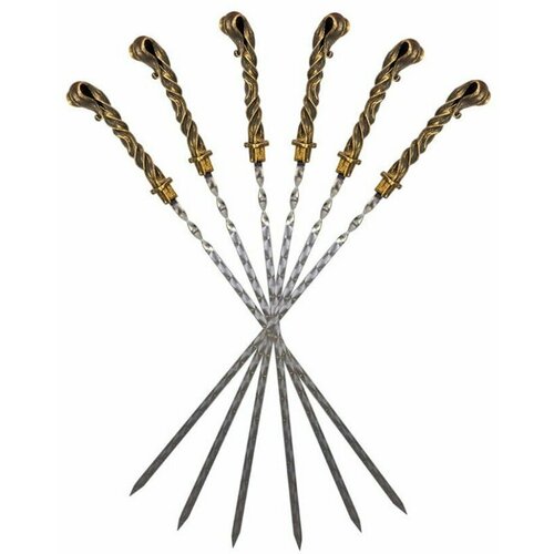 Набор шампуров с кованной ручкой 