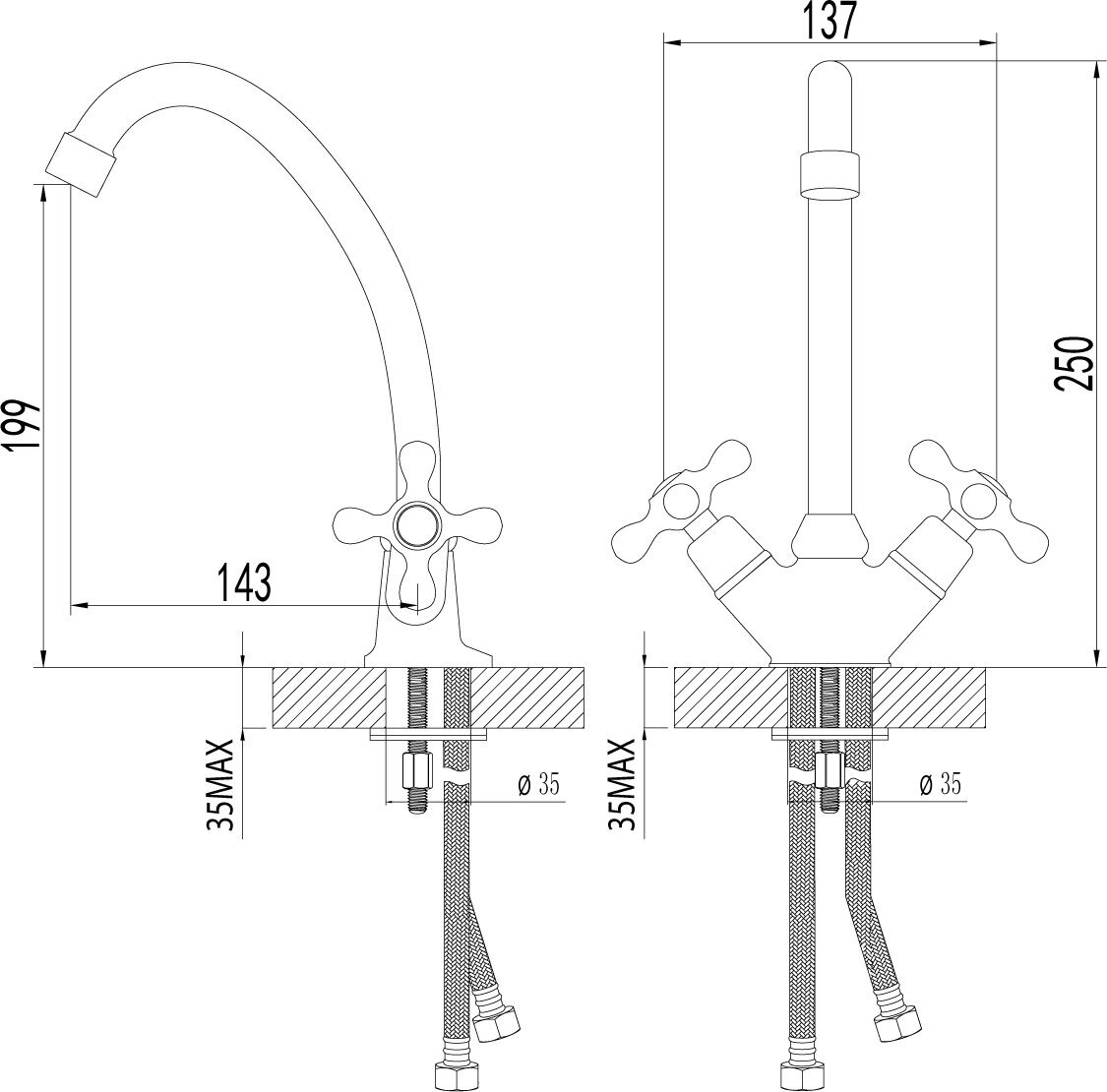 Смеситель Lemark Standard LM2104C для кухни