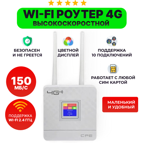 Портативный 4G LTE WI-Fi роутер