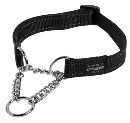 Rogz Полуудавка строгая серия Utility размер М (26-40 см) ширина 1,6 см черный (OBEDIENCE HALF CHECK COLLAR) HC11A | OBEDIENCE HALF CHECK COLLAR 0,05 кг 47435 (1 шт)