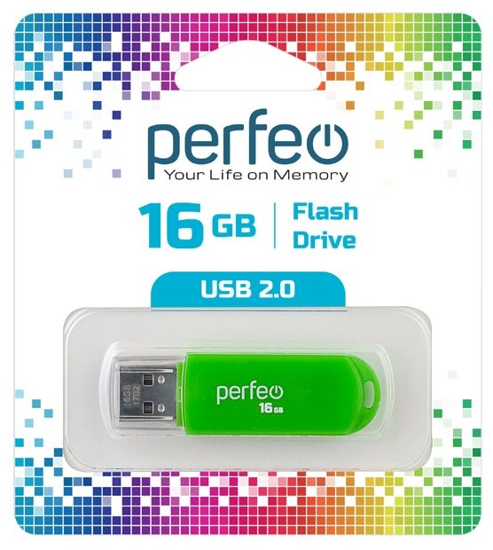 16Gb Perfeo C03 green USB 2.0 PF-C03G016