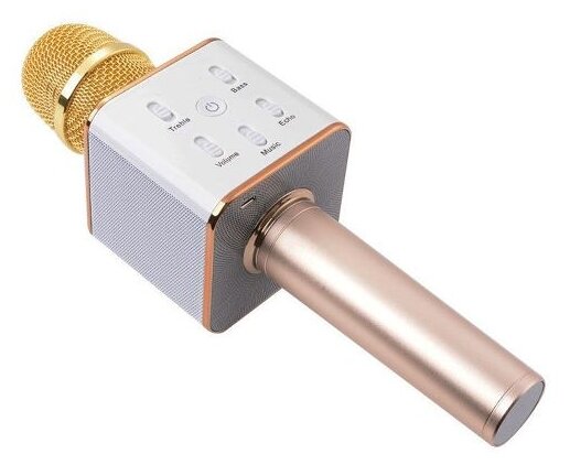 Беспроводной караоке микрофон TUXSONG Q7, Розовое золото