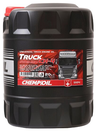 CHEMPIOIL CH910420E 15W-40 CH-4 TRUCK Super SHPD, CI-4/CH-4/ SL 20л (полусинт. мотор. масло) 1шт