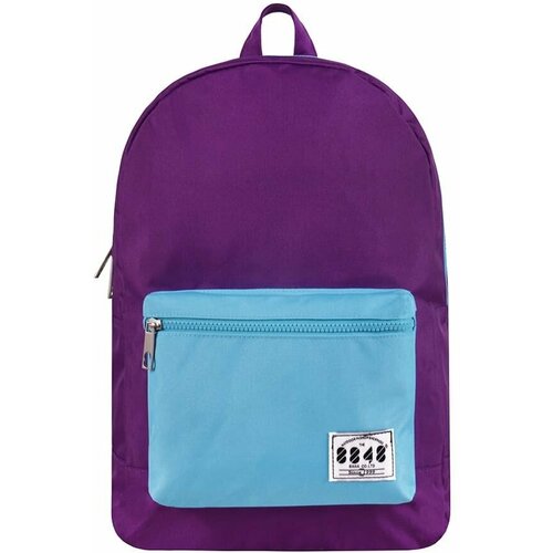 Рюкзак / 8848 / C054-25 Цветной карман 43х13х30 см / фиолетовый с голубым карманом
