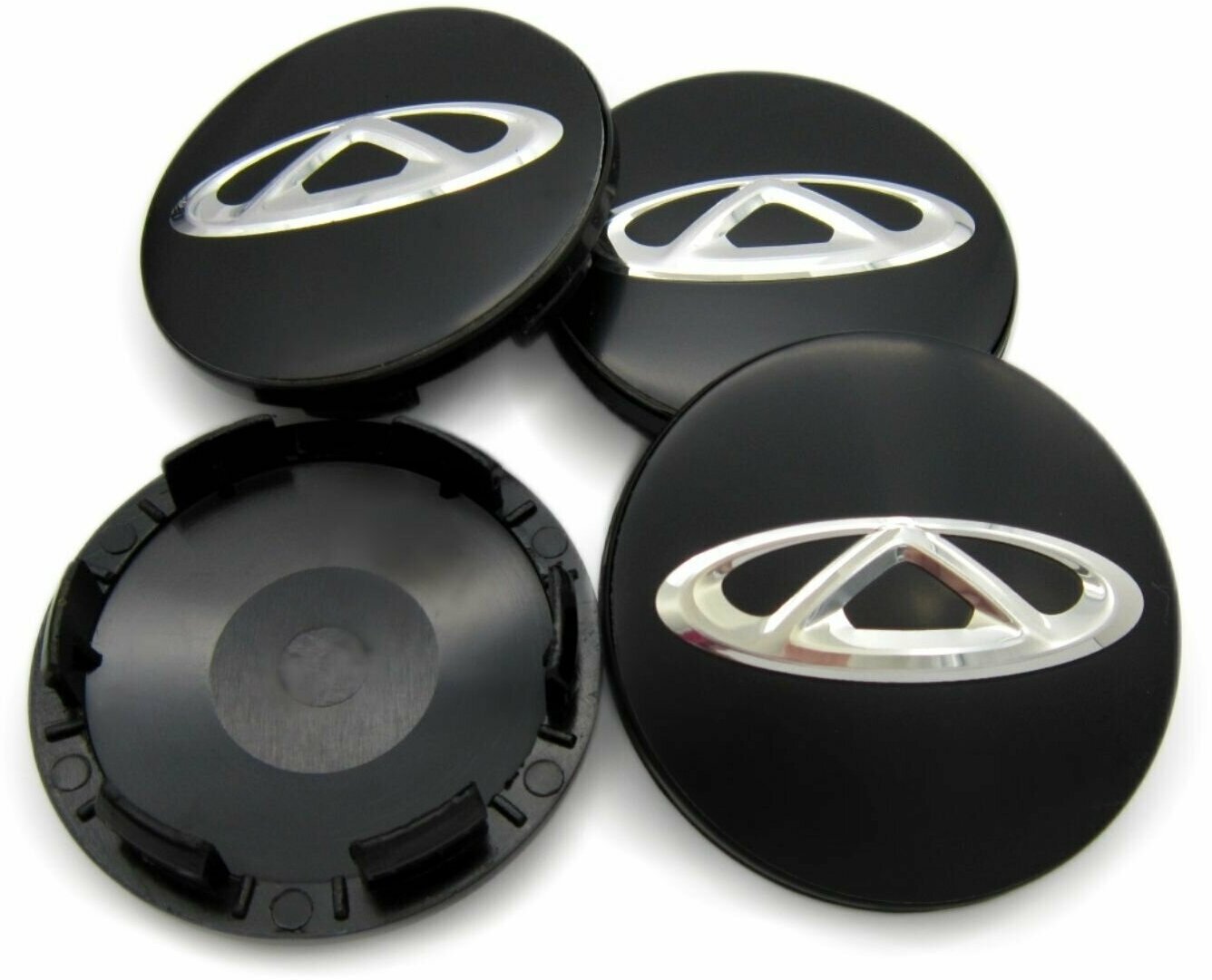 Колпачки заглушки на литые диски КиК Чери 62/55/10 комплект 4 шт.