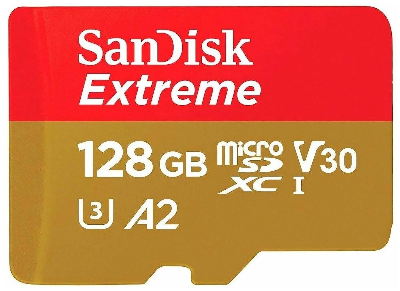 Карта флэш-памяти, MicroSD, 128 Гб, SanDisk Extreme, A2 UHS-I U3, без адаптера, 1 шт.