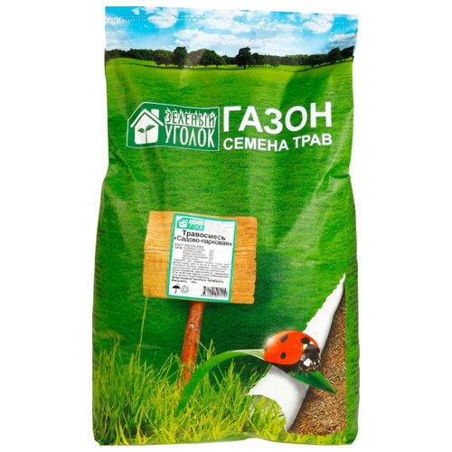 Семена газона, смесь трав Садово-парковая 10 кг, Зеленый Уголок